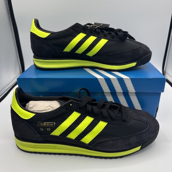 Adidas Originals SL 72 RS IG4647 Core Black/Solar Yellow‎ Unisex Sneakers Men 11